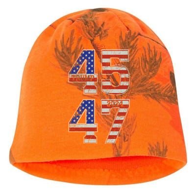 45 47 Trump 2024 Funny Trump 2024 Kati - Camo Knit Beanie