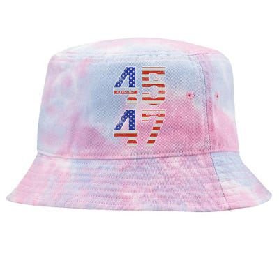 45 47 Trump 2024 Funny Trump 2024 Tie-Dyed Bucket Hat