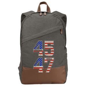 45 47 Trump 2024 Funny Trump 2024 Cotton Canvas Backpack