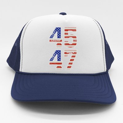 45 47 Trump 2024 Funny Trump 2024 Trucker Hat