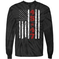 45 47 Trump Vintage Usa Flag 2024 President Election Politic Tie-Dye Long Sleeve Shirt