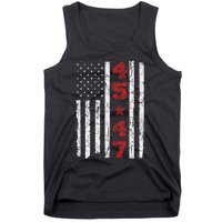 45 47 Trump Vintage Usa Flag 2024 President Election Politic Tank Top