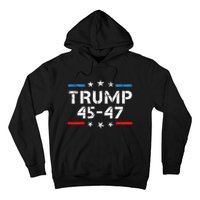 45 47 Trump 2024 American Flag Hoodie