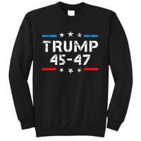 45 47 Trump 2024 American Flag Sweatshirt