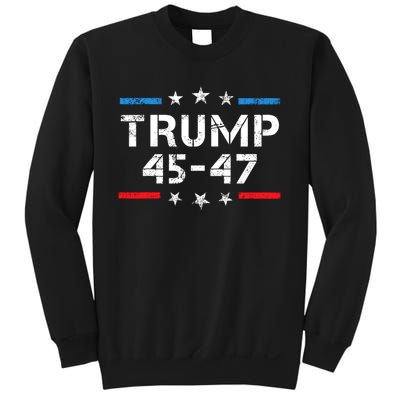 45 47 Trump 2024 American Flag Sweatshirt