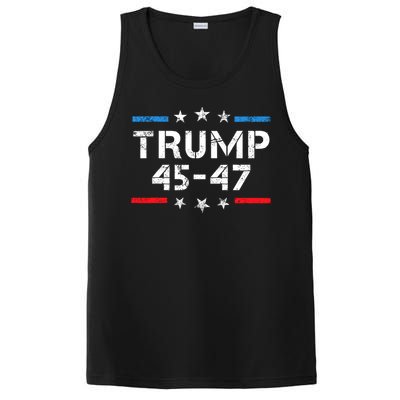 45 47 Trump 2024 American Flag PosiCharge Competitor Tank