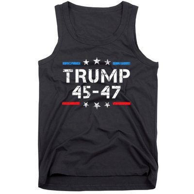 45 47 Trump 2024 American Flag Tank Top