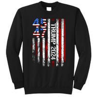 45 47 Trump 2024 American Flag Sweatshirt