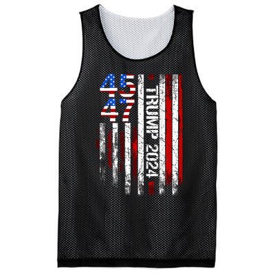 45 47 Trump 2024 American Flag Mesh Reversible Basketball Jersey Tank