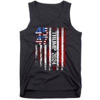 45 47 Trump 2024 American Flag Tank Top