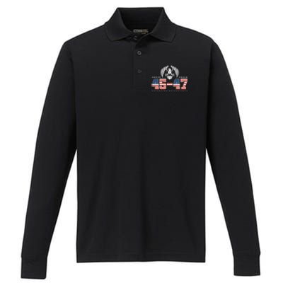 45 47 Trump Wins 2024 Election Performance Long Sleeve Polo