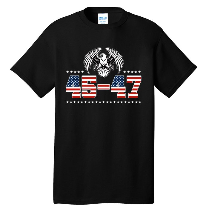 45 47 Trump Wins 2024 Election Tall T-Shirt