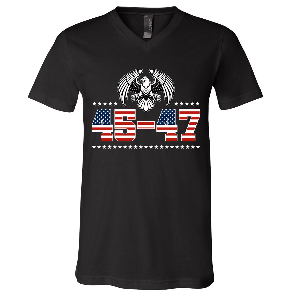 45 47 Trump Wins 2024 Election V-Neck T-Shirt