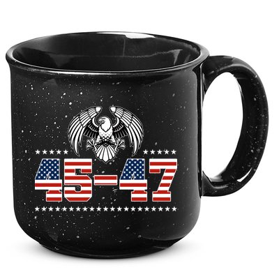 45 47 Trump Wins 2024 Election 15oz Campfire Ceramic Mug