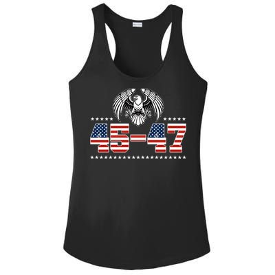 45 47 Trump Wins 2024 Election Ladies PosiCharge Competitor Racerback Tank