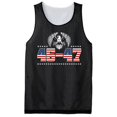 45 47 Trump Wins 2024 Election Mesh Reversible Basketball Jersey Tank