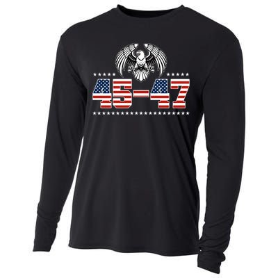 45 47 Trump Wins 2024 Election Cooling Performance Long Sleeve Crew