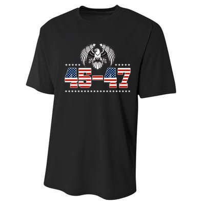 45 47 Trump Wins 2024 Election Performance Sprint T-Shirt