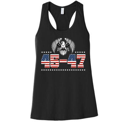 45 47 Trump Wins 2024 Election Women's Racerback Tank