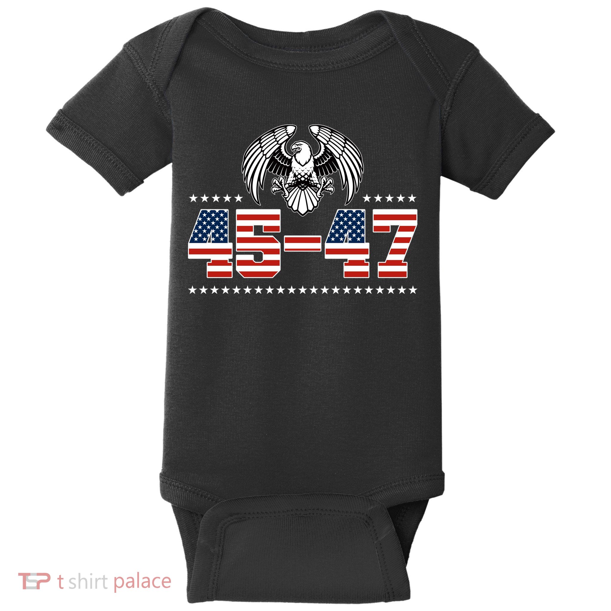 45 47 Trump Wins 2024 Election Baby Bodysuit