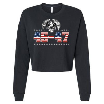 45 47 Trump Wins 2024 Election Cropped Pullover Crew