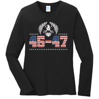 45 47 Trump Wins 2024 Election Ladies Long Sleeve Shirt