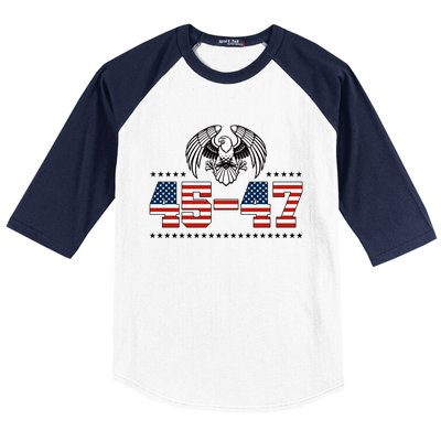 45 47 Trump Wins 2024 Election Baseball Sleeve Shirt