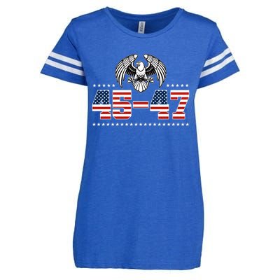 45 47 Trump Wins 2024 Election Enza Ladies Jersey Football T-Shirt