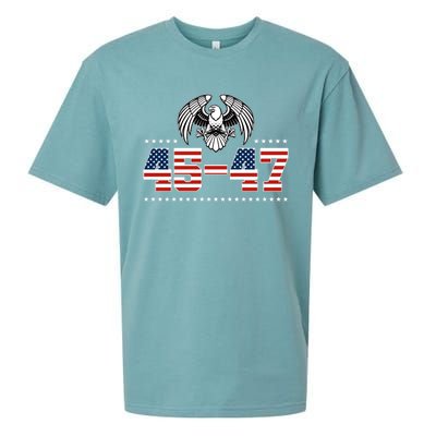 45 47 Trump Wins 2024 Election Sueded Cloud Jersey T-Shirt