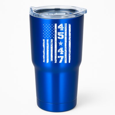 45 47 Trump Vintage Usa Flag 2024 President Election Politic Tumbler
