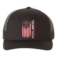 45 47 Trump 2024 American Flag Yupoong Adult 5-Panel Trucker Hat