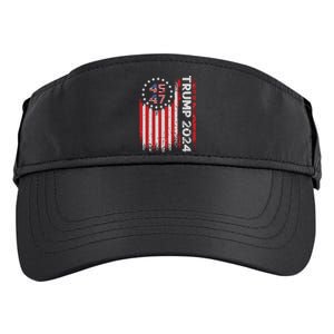 45 47 Trump 2024 American Flag Adult Drive Performance Visor