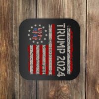 45 47 Trump 2024 American Flag Coaster