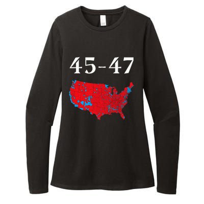 45 47 Trump Election Map 2024 Womens CVC Long Sleeve Shirt