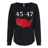 45 47 Trump Election Map 2024 Womens California Wash Sweatshirt