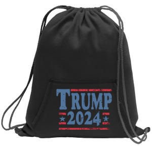 45 47 Trump 2024 American Flag Sweatshirt Cinch Pack Bag