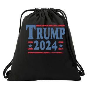 45 47 Trump 2024 American Flag Drawstring Bag