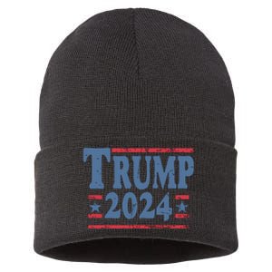 45 47 Trump 2024 American Flag Sustainable Knit Beanie