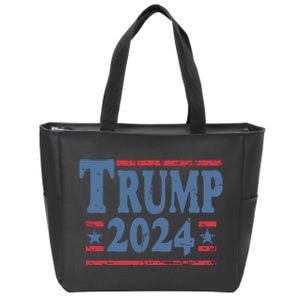 45 47 Trump 2024 American Flag Zip Tote Bag