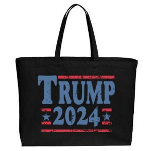 45 47 Trump 2024 American Flag Cotton Canvas Jumbo Tote