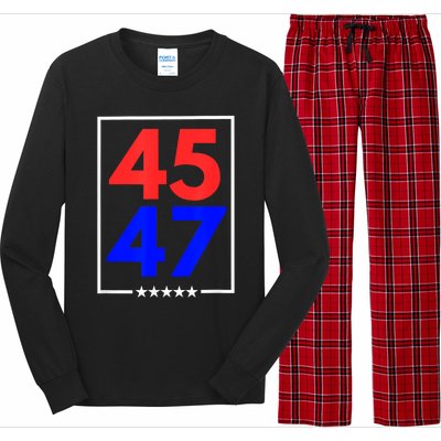 45 47 Trump 2024 Trendy Long Sleeve Pajama Set