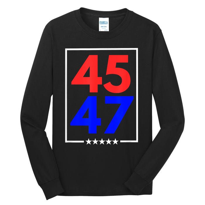 45 47 Trump 2024 Trendy Tall Long Sleeve T-Shirt