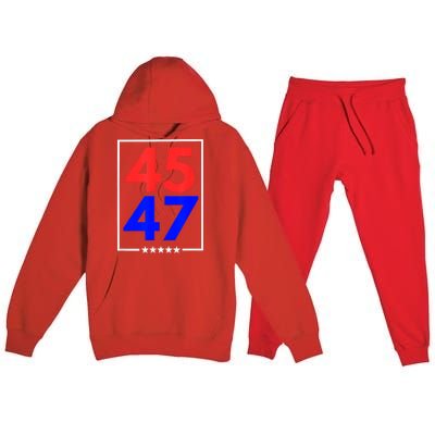 45 47 Trump 2024 Trendy Premium Hooded Sweatsuit Set