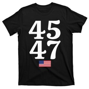 45 47 Trump 2024 Usa American Flag T-Shirt