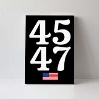 45 47 Trump 2024 Usa American Flag Canvas