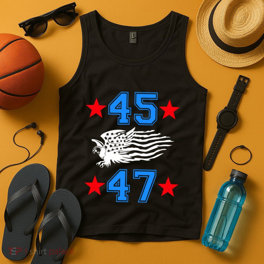 45 47 Trump Sign Us Eagle American Flag America Trump 45 47 Tank Top