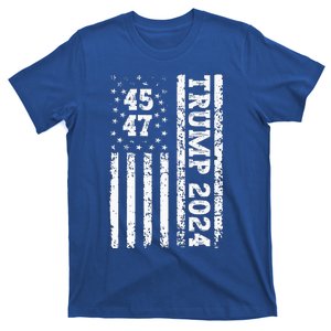 45 47 Trump 2024 American Flag T-Shirt