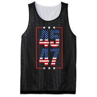 45 47 Trump 2024 President Trump 2024 American Flag Mesh Reversible Basketball Jersey Tank