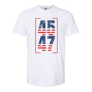 45 47 Trump 2024 President Trump 2024 American Flag Softstyle CVC T-Shirt