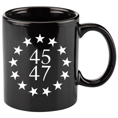 45 47 Trump 2024 Betsy Ross Flag 1776 USA Pro Trump For President 11oz C Handle Ceramic Mug